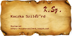 Koczka Szilárd névjegykártya